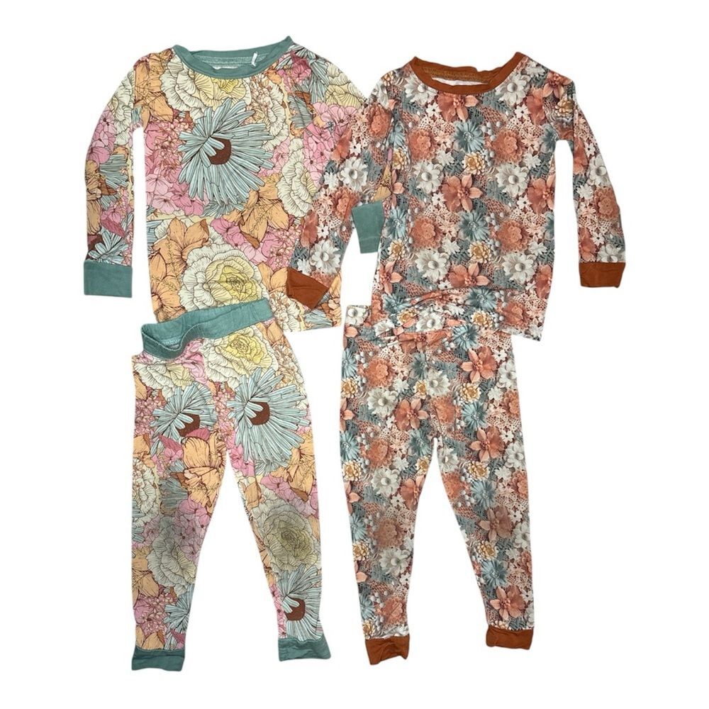 Toddler Bamboo Pajama Bundle 18-24M (2 Sets) | Floral Buttery Soft Sleepwear